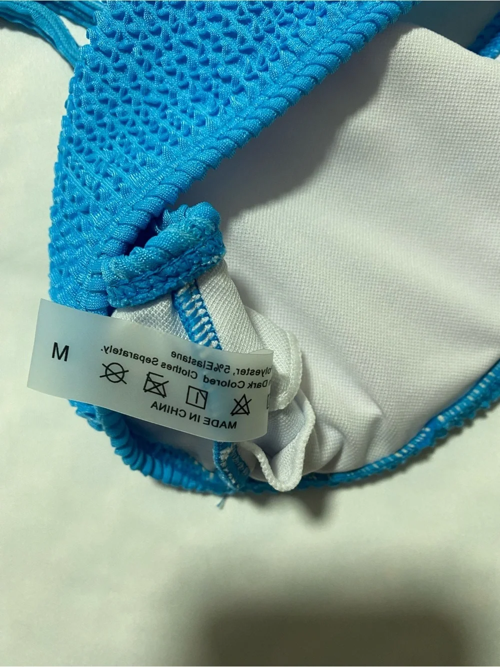 Blue Textured Bikini Top - Women Swim Bikini